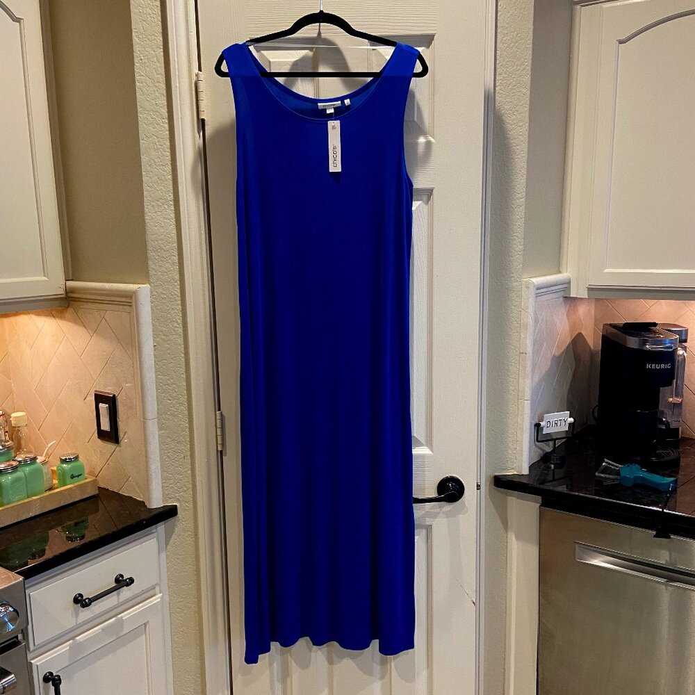 NWT Chicos Travelers Blue Tank Dress Sz 3